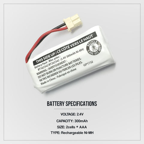 Image of Vtech Bt166342 Cordless Phone Battery