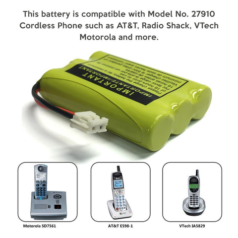 Image of AT&T  E2803B Cordless Phone Battery
