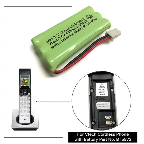 Image of Vtech Bt5872 Cordless Phone Battery