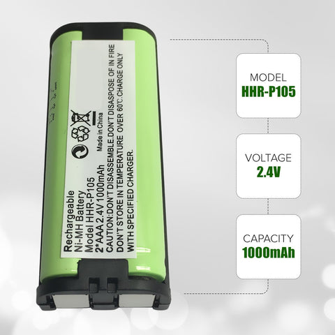 Image of Panasonic Hhr P105A Cordless Phone Battery