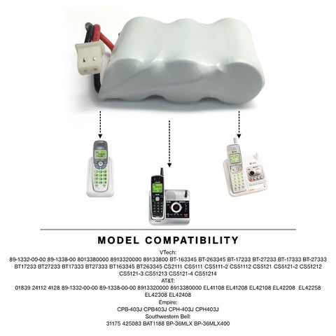 Image of Vtech Cs5111 Cordless Phone Battery