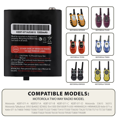 Image of Motorola T5400 Cordless Phone Battery