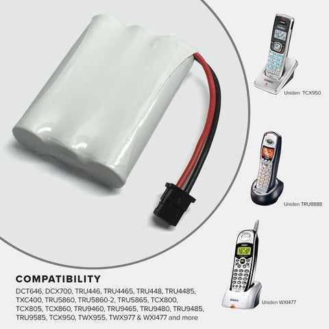 Image of Uniden Tru9280 3 Cordless Phone Battery
