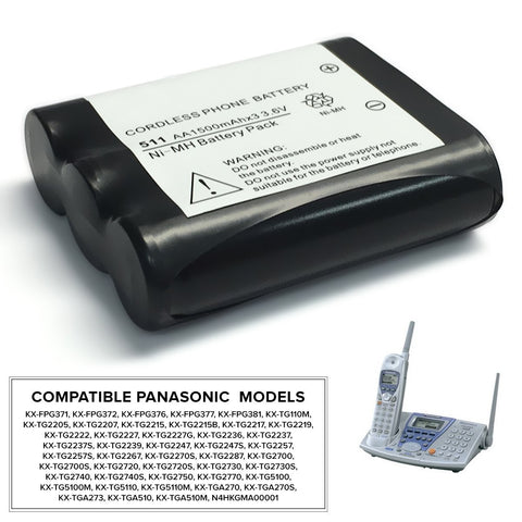 Image of Panasonic Kx Tg2267W Cordless Phone Battery