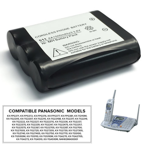 Image of Panasonic Kx Tga270S Cordless Phone Battery