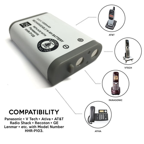 Image of Panasonic Hhr P103A Cordless Phone Battery